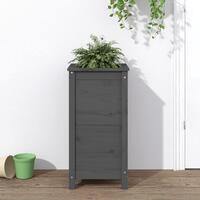 Plantekasse 40x40x78 cm massivt fyrretræ grå