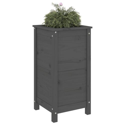 Plantekasse 40x40x78 cm massivt fyrretræ grå