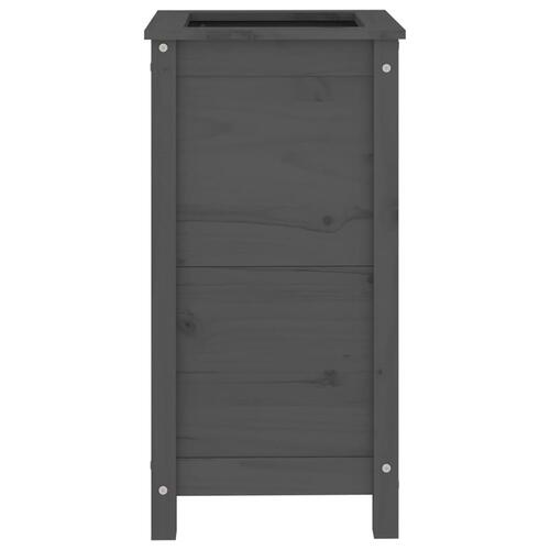 Plantekasse 40x40x78 cm massivt fyrretræ grå