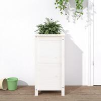 Plantekasse 40x40x78 cm massivt fyrretræ hvid