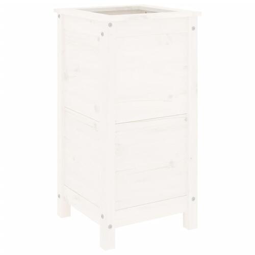 Plantekasse 40x40x78 cm massivt fyrretræ hvid