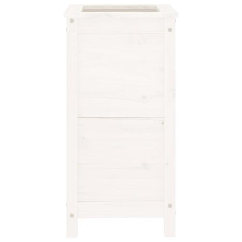 Plantekasse 40x40x78 cm massivt fyrretræ hvid