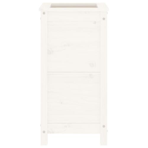 Plantekasse 40x40x78 cm massivt fyrretræ hvid