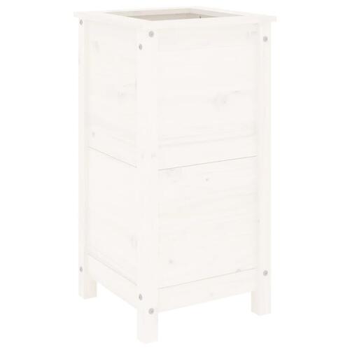 Plantekasse 40x40x78 cm massivt fyrretræ hvid