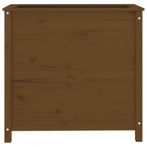Plantekasse 82,5x40x78 cm massivt fyrretræ gyldenbrun