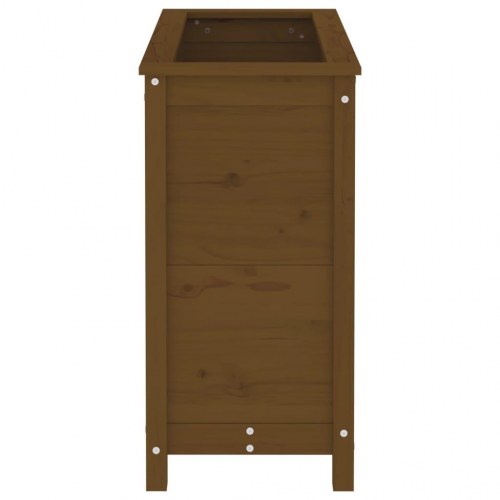 Plantekasse 82,5x40x78 cm massivt fyrretræ gyldenbrun