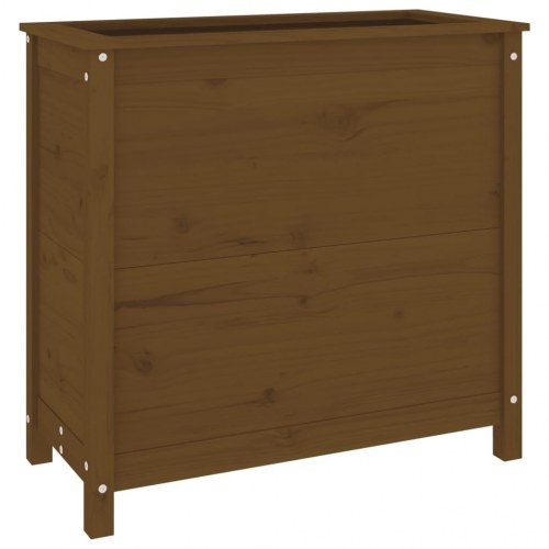 Plantekasse 82,5x40x78 cm massivt fyrretræ gyldenbrun