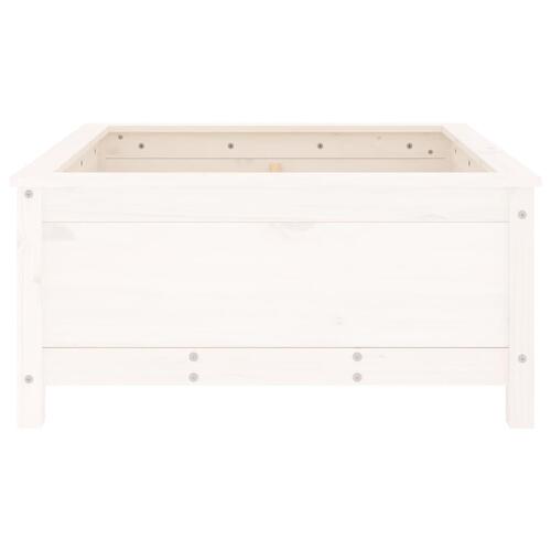 Plantekasse 82,5x82,5x39 cm massivt fyrretræ hvid