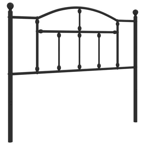 Sengegavl 107 cm metal sort