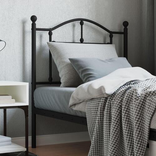 Sengegavl 80 cm metal sort