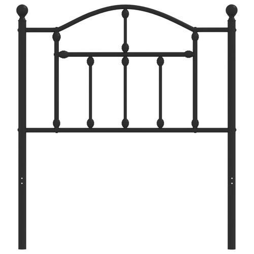 Sengegavl 80 cm metal sort