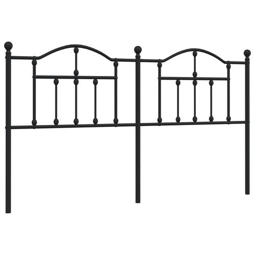 Sengegavl 180 cm metal sort