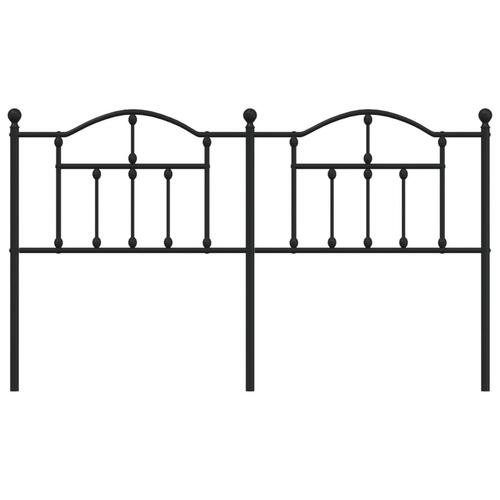 Sengegavl 180 cm metal sort