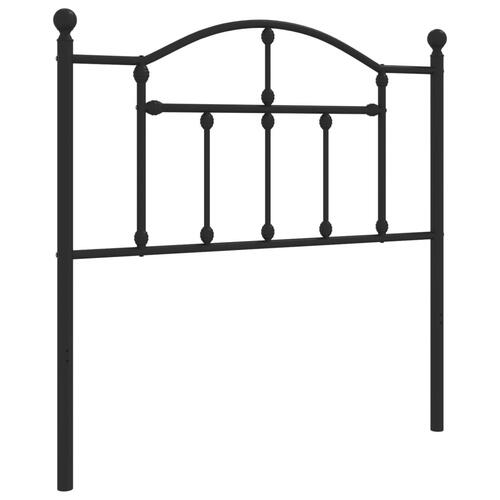 Sengegavl 90 cm metal sort