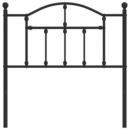 Sengegavl 90 cm metal sort