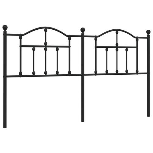 Sengegavl 160 cm metal sort