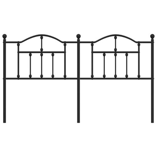 Sengegavl 160 cm metal sort