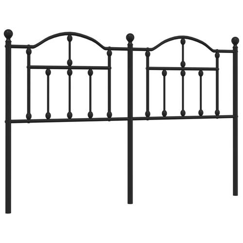 Sengegavl 135 cm metal sort