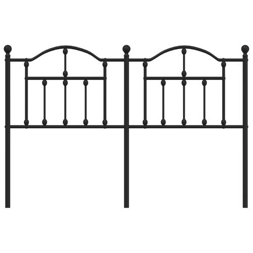 Sengegavl 135 cm metal sort