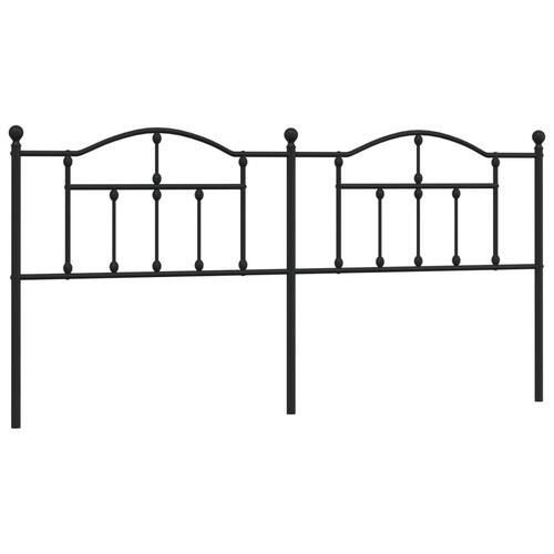 Sengegavl 200 cm metal sort