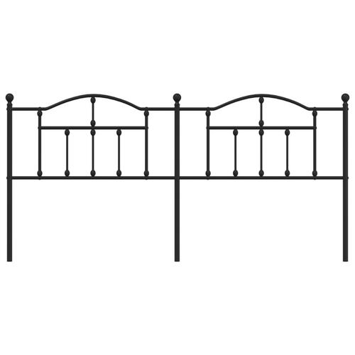 Sengegavl 200 cm metal sort