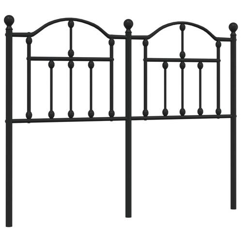 Sengegavl 120 cm metal sort