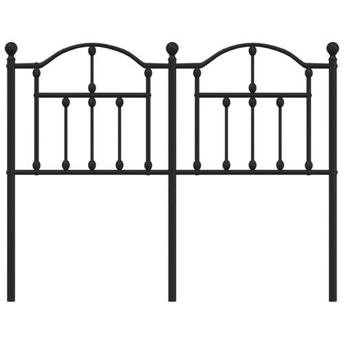 Sengegavl 120 cm metal sort