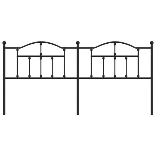 Sengegavl 193 cm metal sort