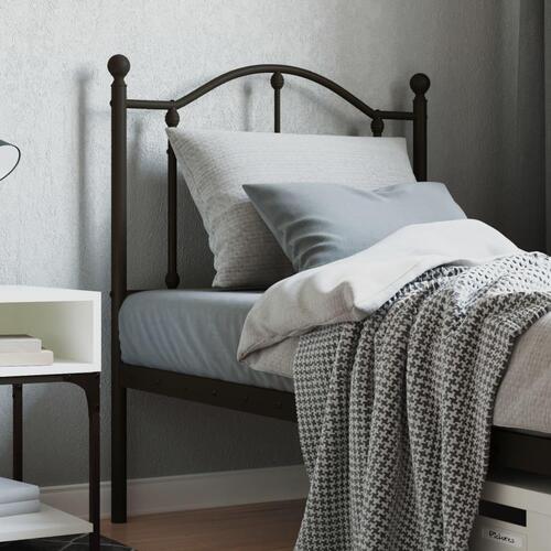Sengegavl 75 cm metal sort
