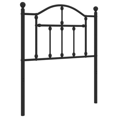 Sengegavl 75 cm metal sort