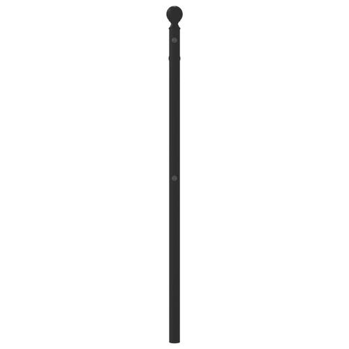 Sengegavl 75 cm metal sort