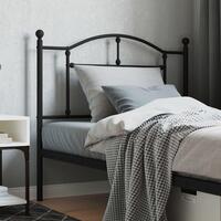 Sengegavl 100 cm metal sort