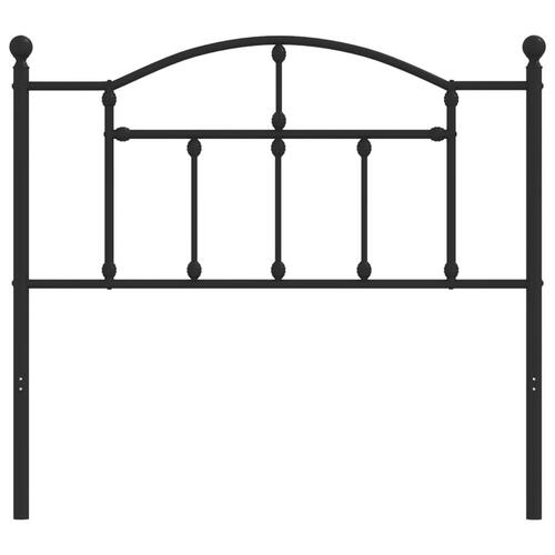 Sengegavl 100 cm metal sort