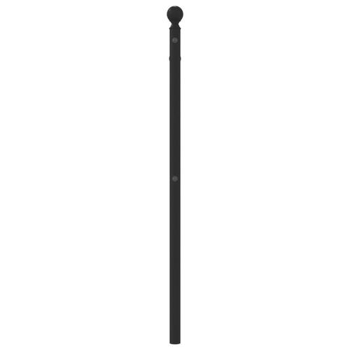Sengegavl 100 cm metal sort