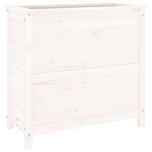 Plantekasse 82,5x40x78 cm massivt fyrretræ hvid
