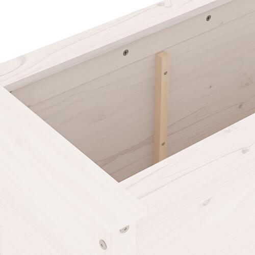 Plantekasse 82,5x40x78 cm massivt fyrretræ hvid