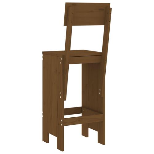 Barstole 2 stk. 40x48,5x115,5 cm massivt fyrretræ gyldenbrun
