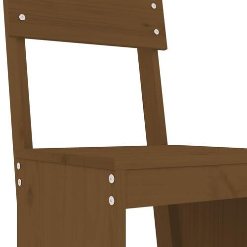 Barstole 2 stk. 40x48,5x115,5 cm massivt fyrretræ gyldenbrun