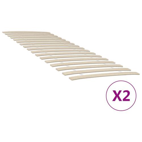 Lamelbund med 34 lameller 2 stk. 80x200 cm