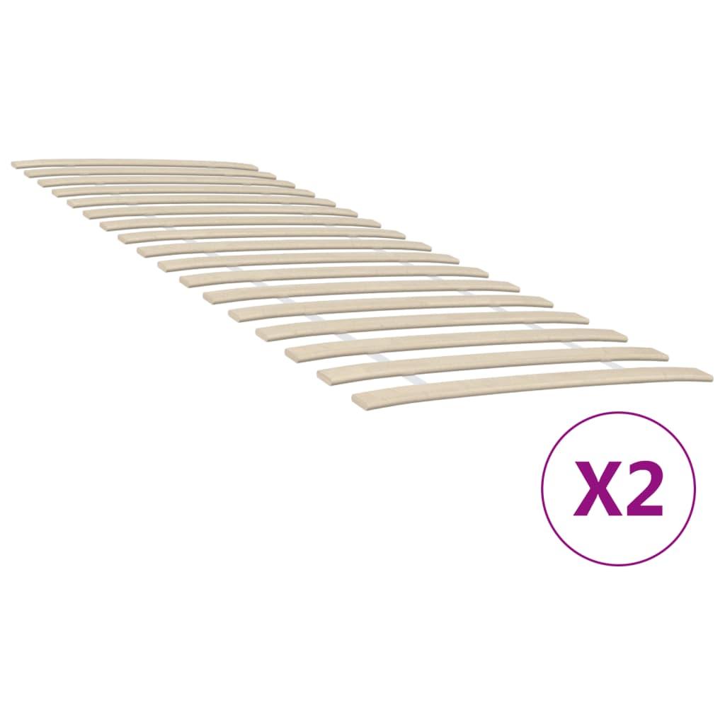 Lamelbund med 34 lameller 2 stk. 80x200 cm