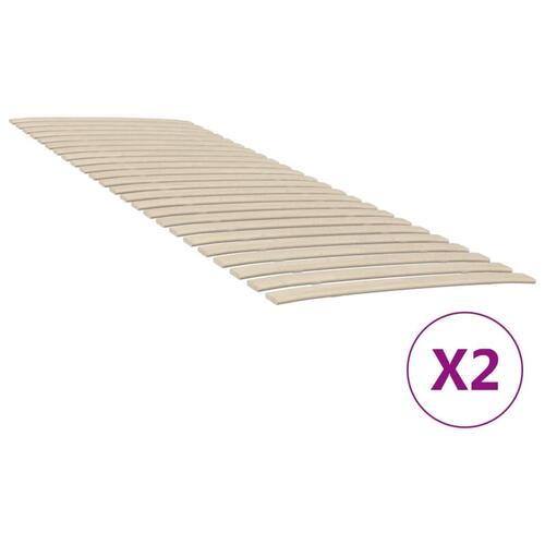 Lamelbund med 48 lameller 2 stk. 80x200 cm