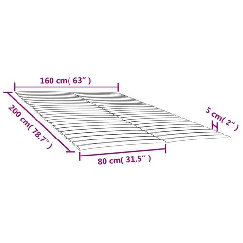 Lamelbund med 48 lameller 2 stk. 80x200 cm