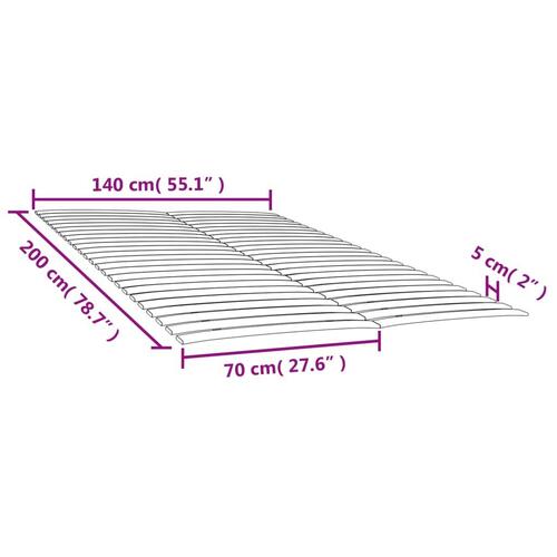 Lamelbund med 48 lameller 2 stk. 70x200 cm