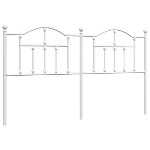 Sengegavl 160 cm metal hvid