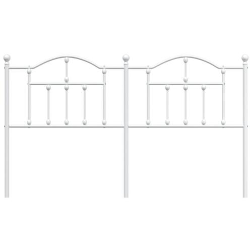 Sengegavl 160 cm metal hvid