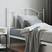 Sengegavl 100 cm metal hvid