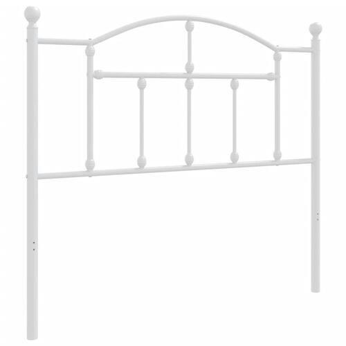 Sengegavl 100 cm metal hvid