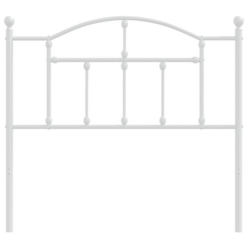 Sengegavl 100 cm metal hvid