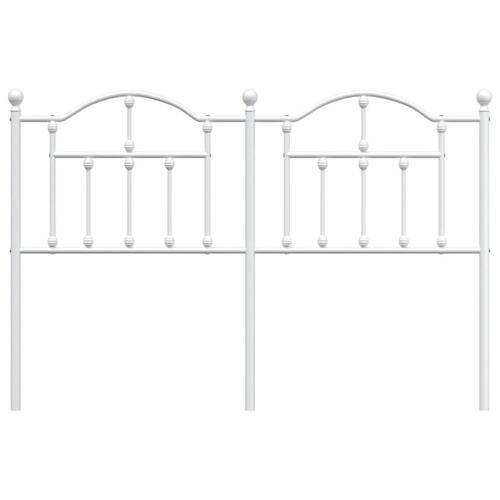 Sengegavl 135 cm metal hvid