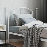 Sengegavl 90 cm metal hvid
